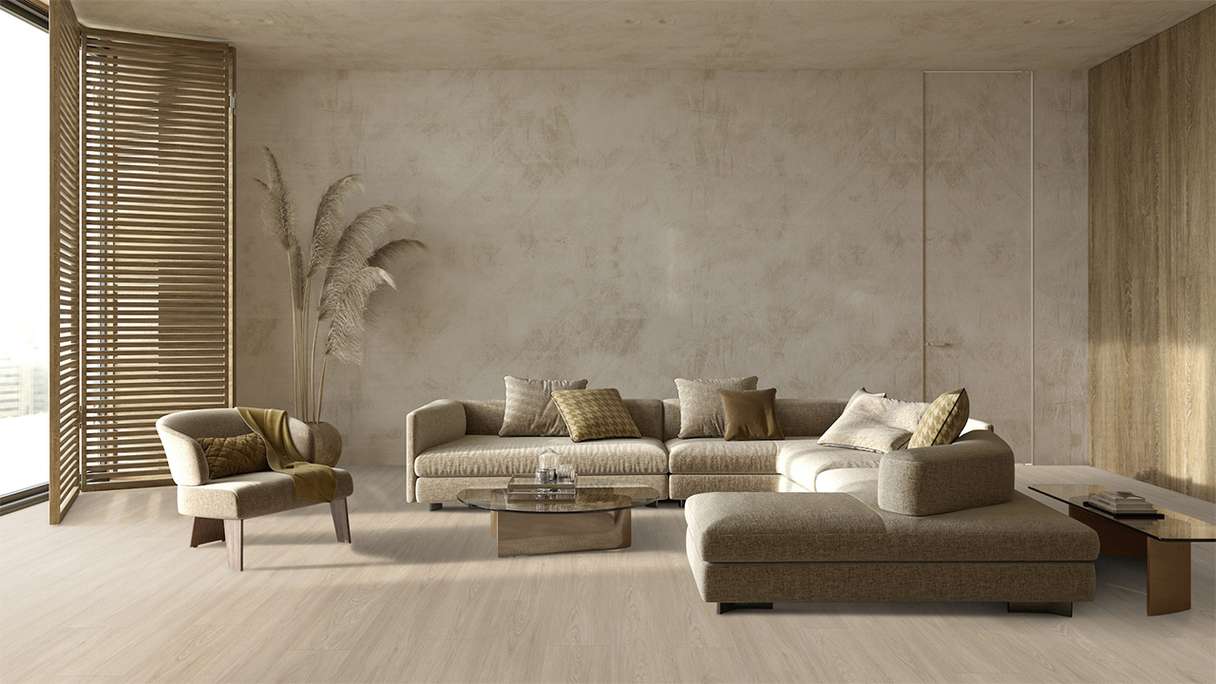 Gerflor Sol PVC clipsable - Virtuo 55 Rigid Acoustic EIR Blomma Light | isolation phonique intégrée (39061464)