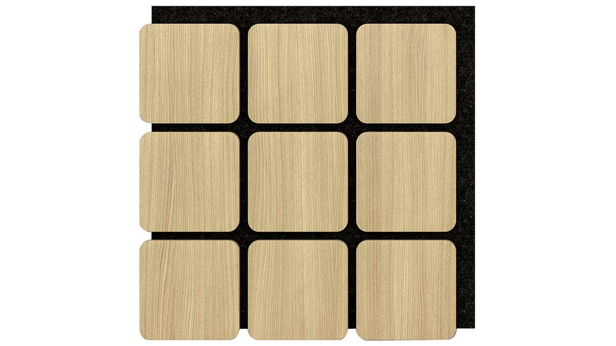 Skaben Panneau acoustique SilentWall - Carré Chêne Naturel Clair - 60 x 58,5 cm