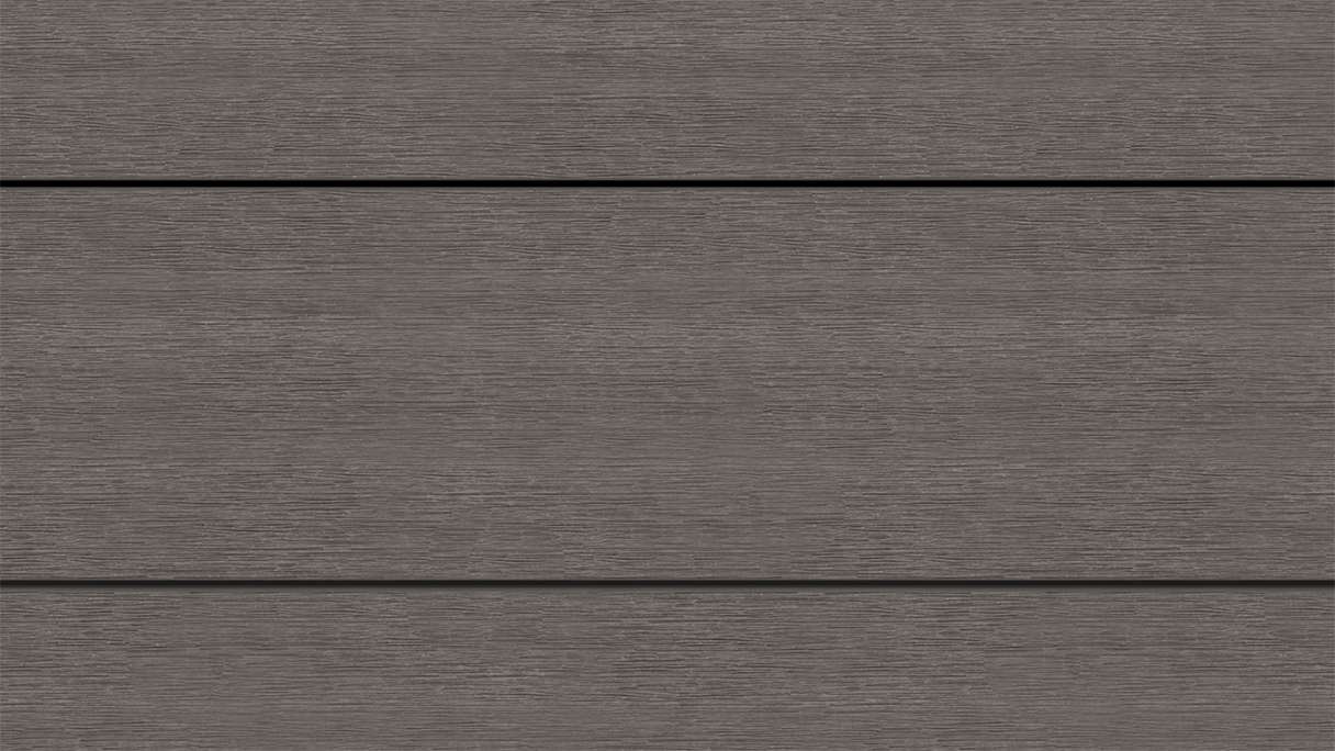 planeo WOODLine Nature - Lame de terrasse WPC CoEx enrobée chambre creuse - gris foncé 3m structuré/lisse brossé