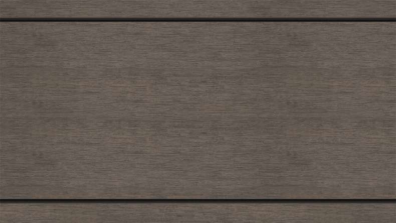 planeo MAXLine Antik - Planche de terrasse WPC CoEx gainée XL massif - brun foncé 3m rustique structuré/lisse brossé