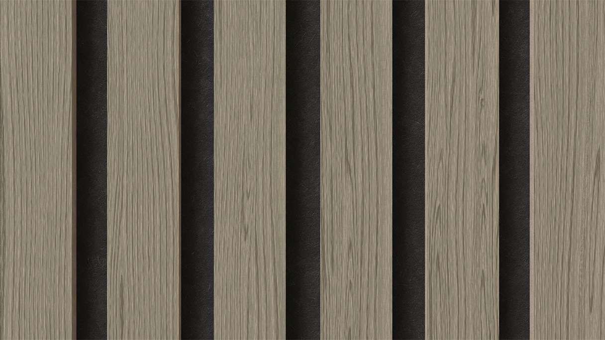 planeo Panneaux acoustiques - chêne gris 2480 x 600 x 21.5 mm | ignifugé