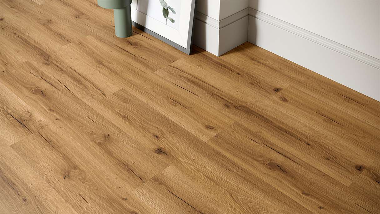 planeo rigide Sol PVC clipsable - SolutionX 2in1 Chêne Naturel Rustique | Isolation phonique intégrée (ECF-0092)