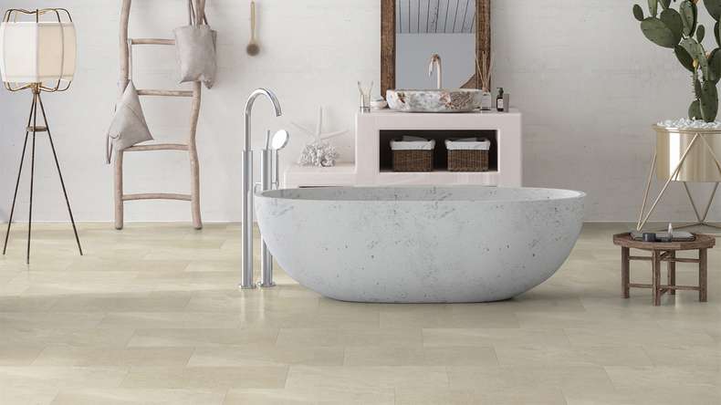 Vinyle à clic Gerflor - Senso Premium Rigid Acoustic Sandy stone | Isolation phonique intégrée (39481611)