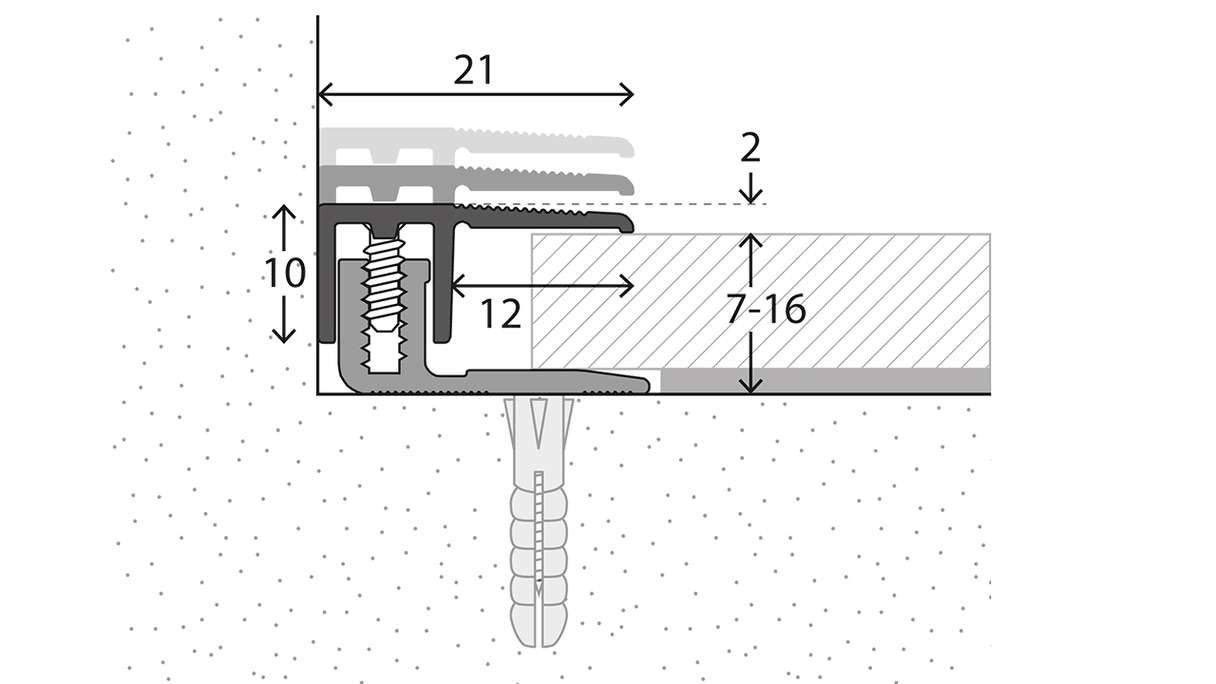 planeo Profilé de finition 022 - 100 cm