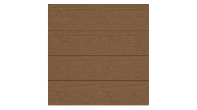 planeo INFINITY - Clôture à emboîter WPC CoEx Burma Teck 176 x 183 cm
