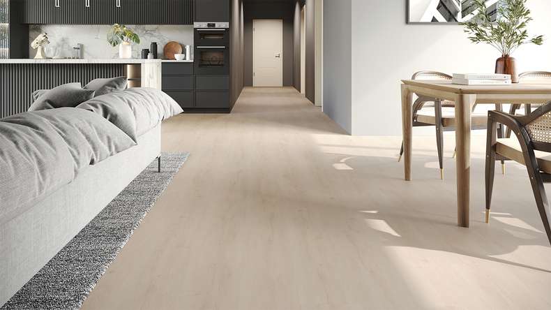 planeo Vinyle à clic rigide - GRANDline Ivory Oak | Isolation phonique intégrée (NF-GL-856-N)