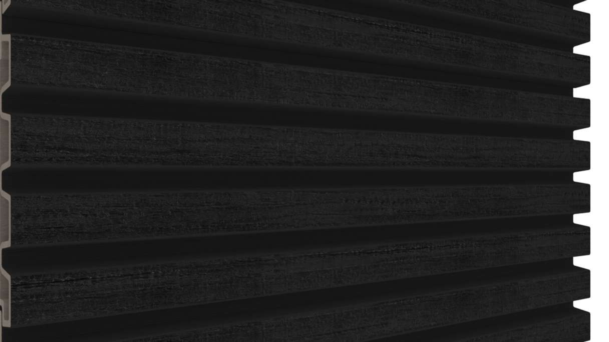 planeo LINEA Slim - Bardage de façade en WPC CoEx noir 2900 x 215 mm