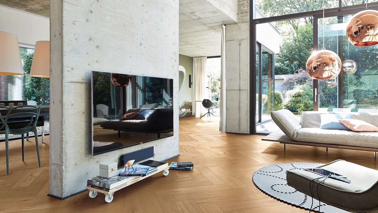planeo Sol en bois - Noble Wood Chêne Herringbone Sandnes | Made in Germany (EDP-8298)