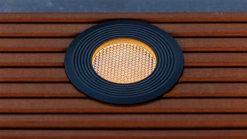 planeo Éclairage de terrasse 12V - Lampe LED encastrée Onyx 90 RA - 2W 76Lumen