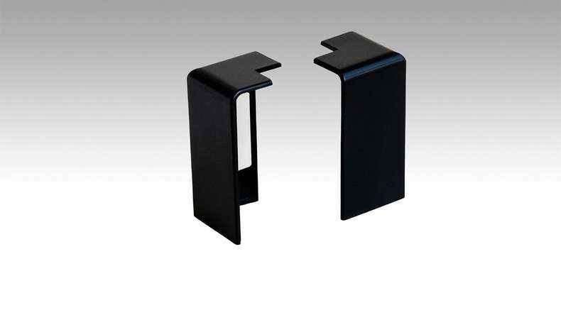 MEISTER Angle extérieur autocollant pour plinthe Profilé 15 MK | 15 F MK | 20 PK | 20 PK Aqua 2039 Noir (800034-02-02039)