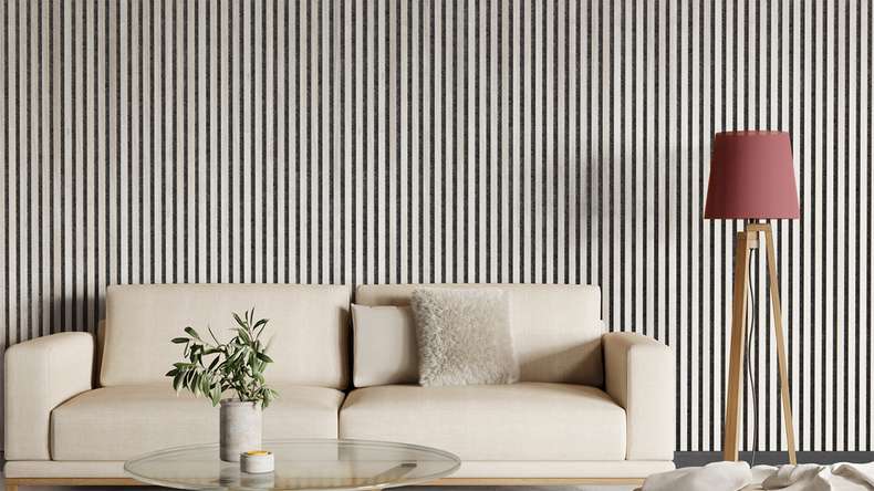 Skaben Panneau acoustique SilentWall Comfort - Chêne blanc - 250 x 30 cm