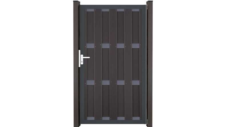 planeo Gardence Premade - Porte composite DIN gauche Anthracite 100 x 180 x 4,0cm - cadre Anthracite