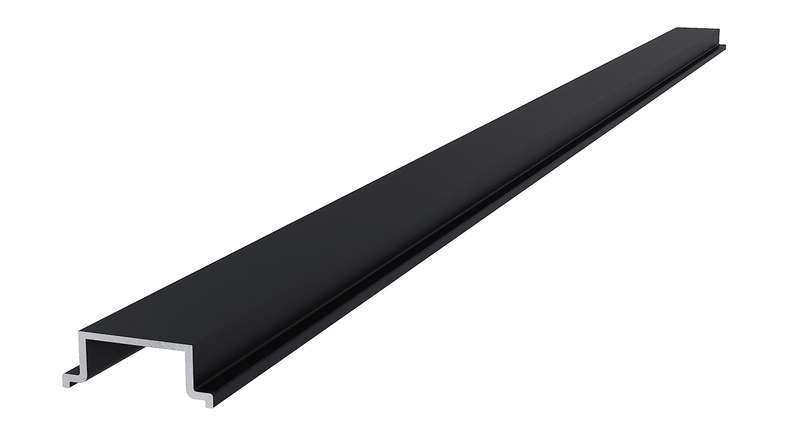 planeo Plinthe de recouvrement en aluminium noir 190 cm