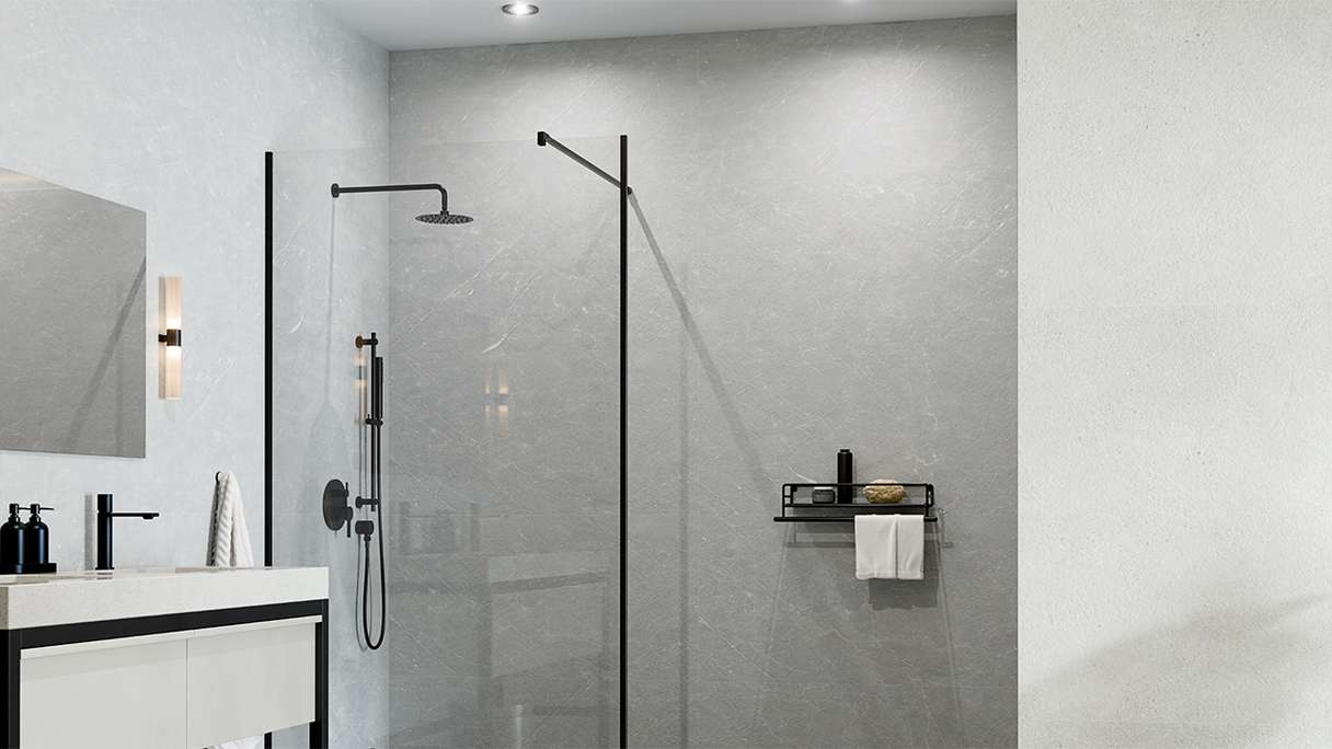 planeo Revêtement mural SPC - CeraRock Tile Concrete Light 120 x 60 cm