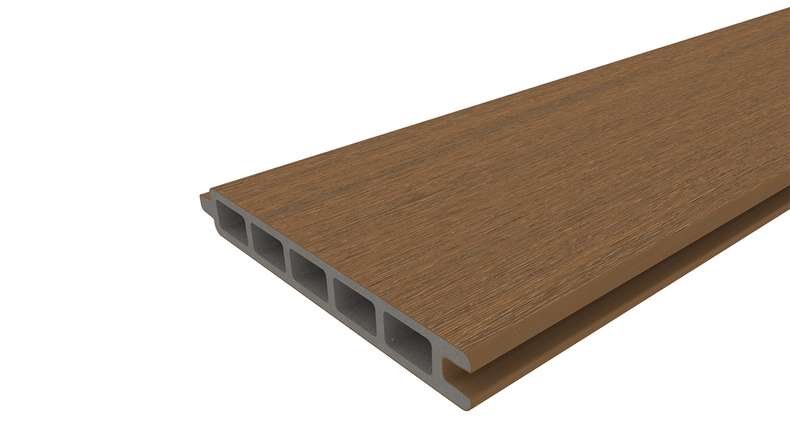 planeo INFINITY - Clôture à emboîter WPC CoEx Burma Teck 176 x 183 cm