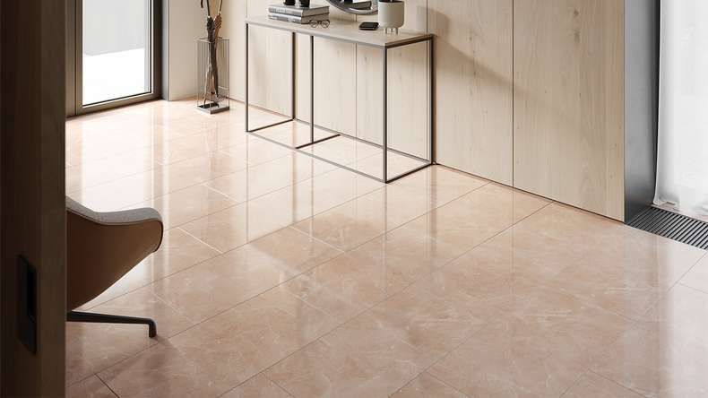 Stratifié planeo - Stone 2.0 Botticino Light High gloss (FE00609)