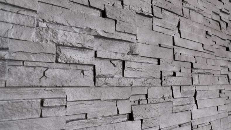planeo revêtement mural aspect pierre - NovikStone DS Anthracite - 1054 x 334 mm