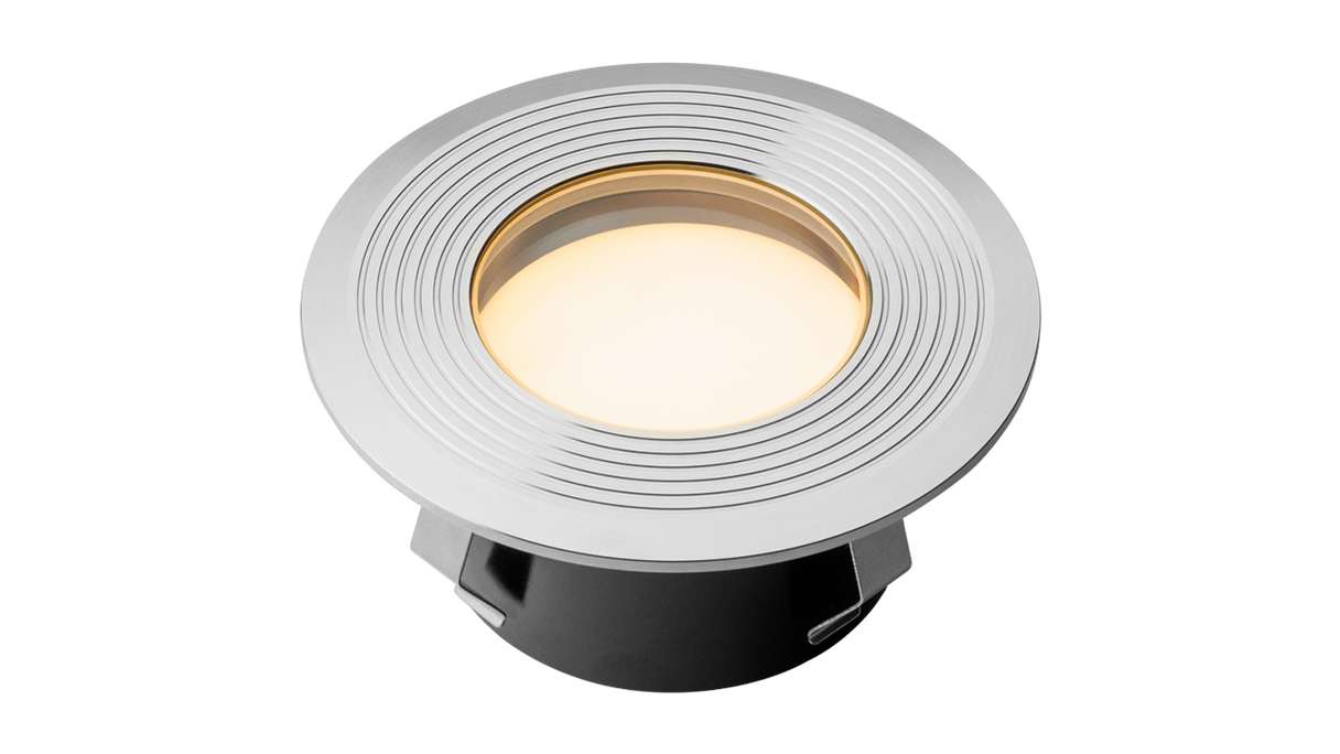 planeo Éclairage de jardin 12V - Lampe LED à encastrer Onyx 90 RS - 1.5W