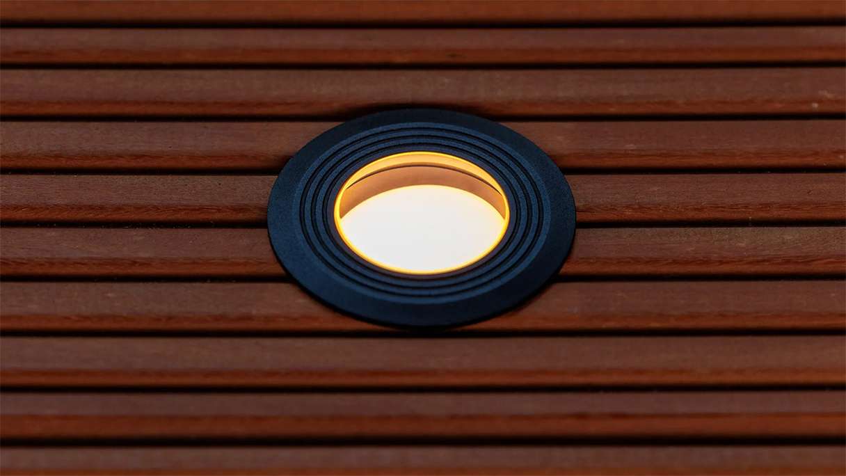 planeo Éclairage de terrasse 12V - Lampe LED encastrée Onyx 60 RA - 1W 23Lumen