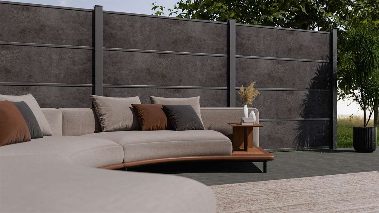 planeo Gardence Resistant - profilé simple gris anthracite 180 x 45 x 8mm
