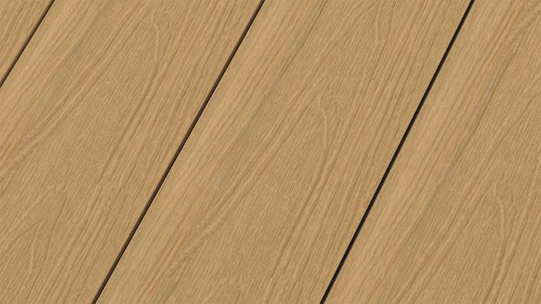 planeo MAXLine Nature - WPC CoEx lame de terrasse XL gainée chambre creuse - sable 3m structuré/lisse brossé