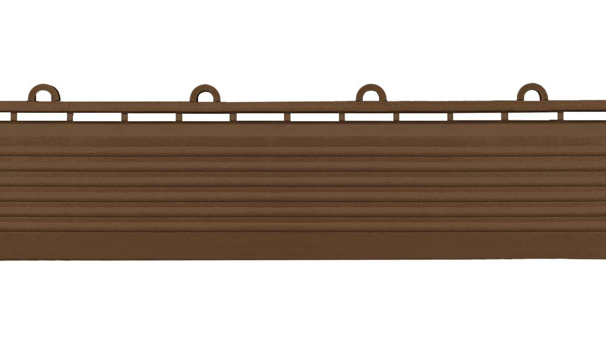 planeo partie latérale pour carreaux de terrasse à clipser 30 x 30 cm - marron avec oeillet