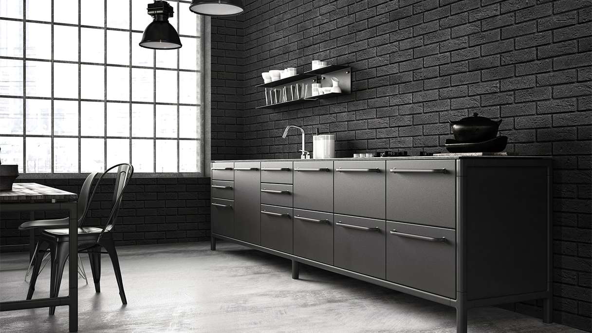 planeo StoneWall Solid Latte de pierre - Graphite