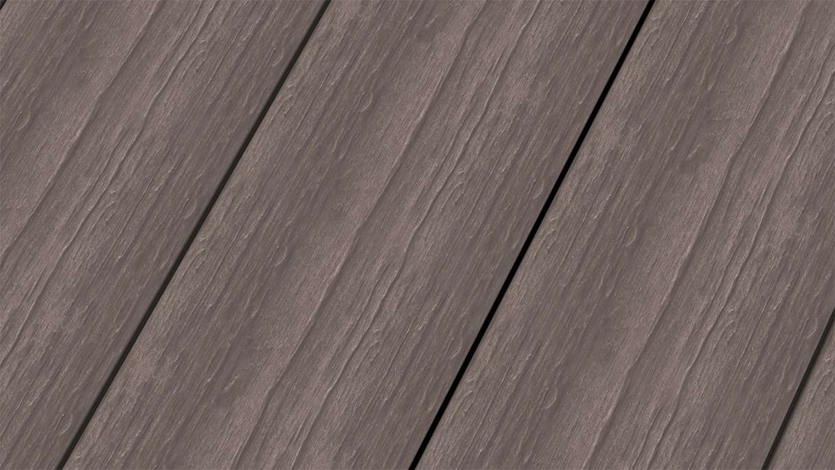 planeo MAXLine Antik - Planche de terrasse WPC CoEx gainée XL massif - gris 3m rustique structuré/lisse brossé