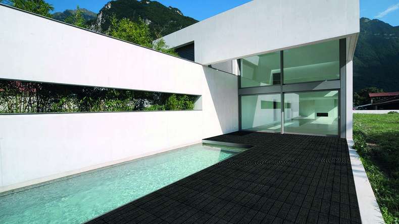planeo carreau de terrasse en plastique - anthracite
