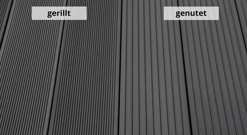 TitanWood Kit complet - 3m lame massive rainurée structure gris foncé 21m² compris UK alu