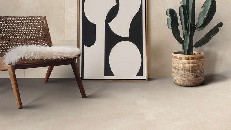 Gerflor vinyle à coller - Creation 55 Bloom Uni Cream