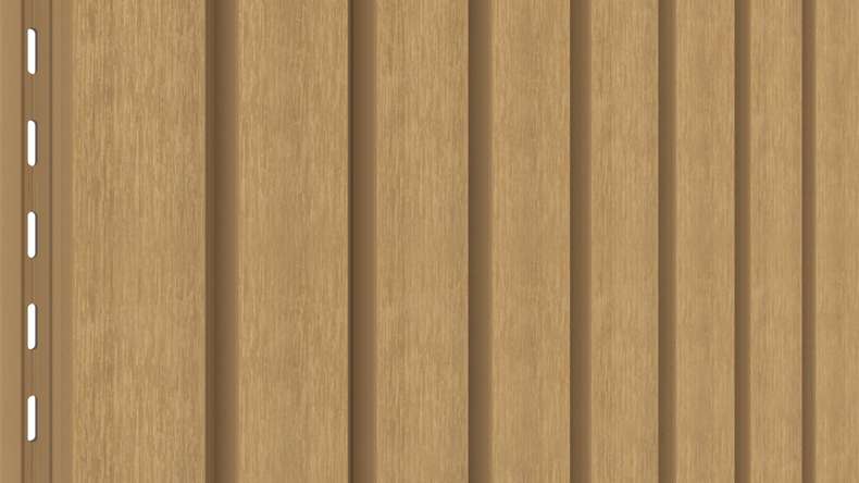 planeo LINEA Wide - Bardage de façade en WPC CoEx, couleur sable, 2900 x 181 mm