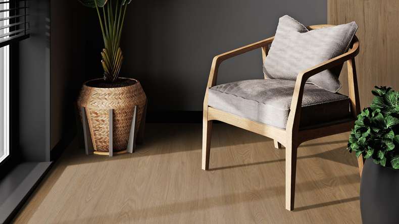 Gerflor Sol PVC clipsable - Virtuo 30 Rigid Acoustic EIR Blomma Brown | isolation phonique intégrée (39131461)