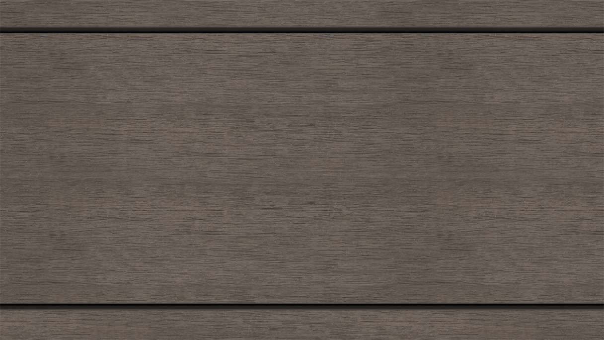 planeo MAXLine Antik - Planche de terrasse WPC CoEx gainée XL massif - brun foncé 3m rustique structuré/lisse brossé