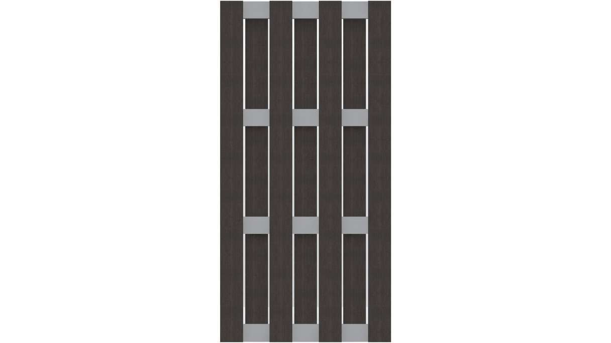 planeo Gardence Premade - Clôture composite Vertical Anthracite 84,3 x 180 cm