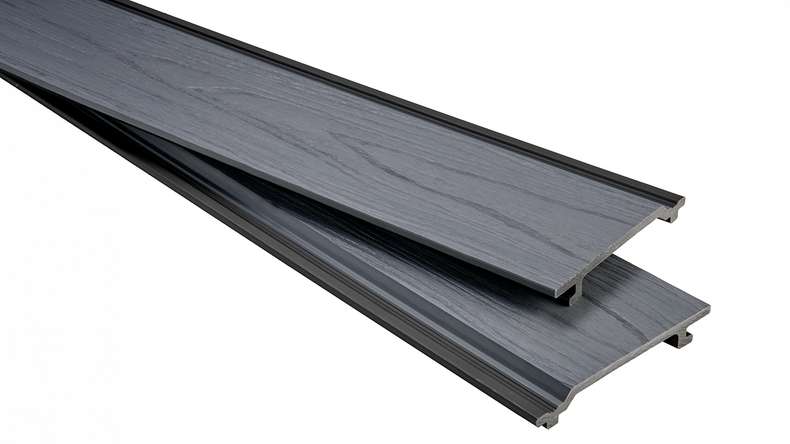 planeo NOVA - Panneau de façade WPC CoEx Classic, gris, 2,90 m
