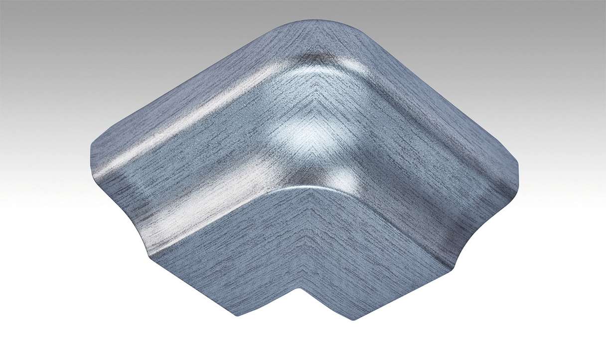 MEISTER Angle extérieur pour moulure de finition de plafond 2002 Acier inoxydable (800026-02-02002)