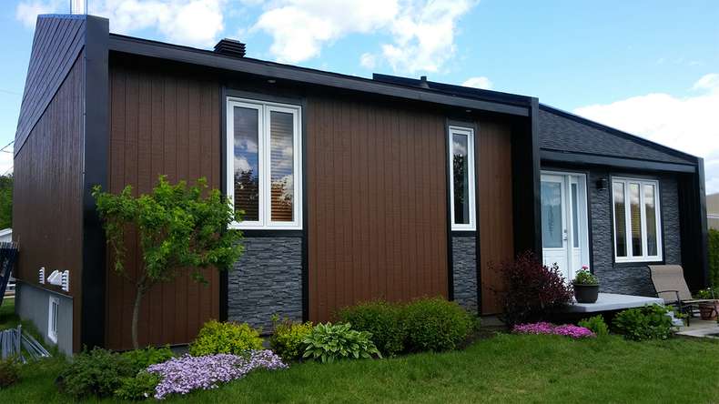 planeo panneau de façade aspect pierre - NoviStone Anthracite 1054 x 334 mm