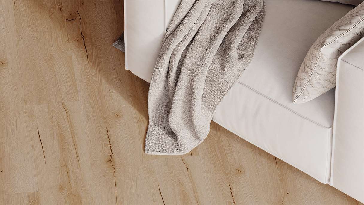 planeo Vinyle à clic rigide - HOMEtec Basic 30 IXPE Light Brown Classic | Isolation phonique intégrée (RP-E30-8)
