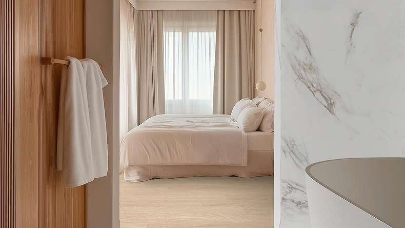 Gerflor Vinyle à clic Rigid - Création 40 Clic Acoustic Tamo Cream | Isolation phonique intégrée (61301598)