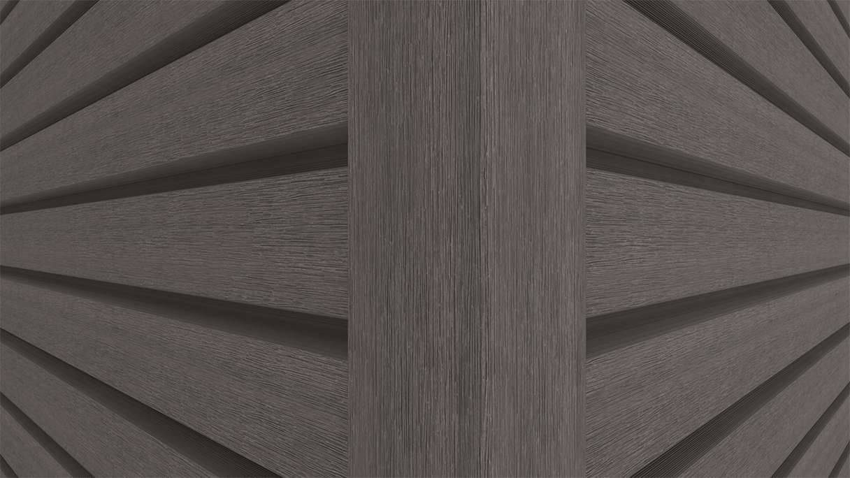 planeo LINEA Wide - Bardage de façade en WPC CoEx, gris foncé, 2900 x 181 mm