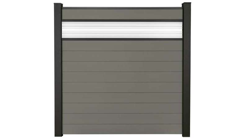 planeo Gardence Strong - Clôture composite design verre30 gris
