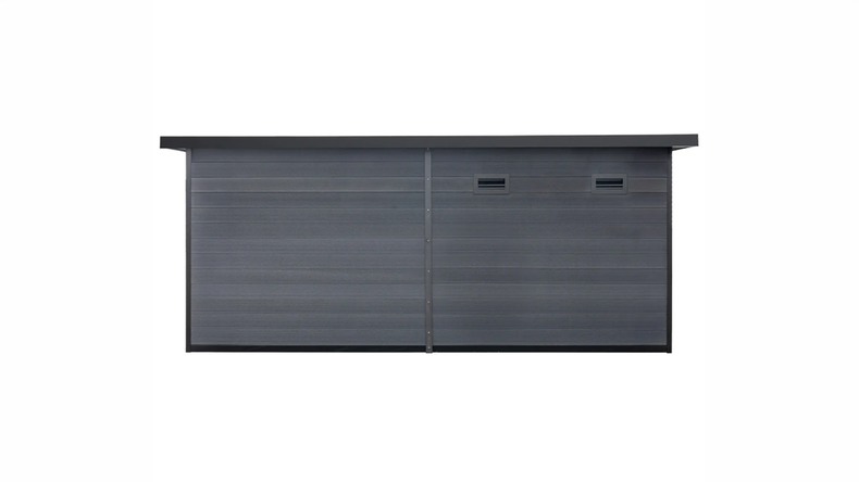 Abri de jardin planeo WPC à toit en appentis XXL - Anthracite 560 x 288 cm