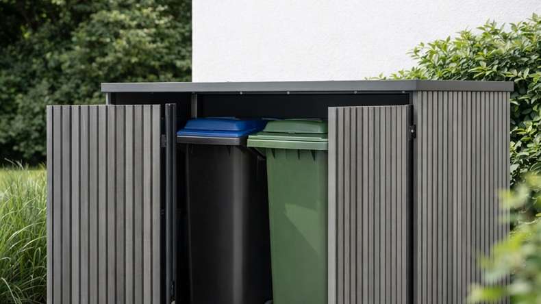 planeo DesignPro - Bardage de façade en WPC gris foncé 2900 x 175 mm