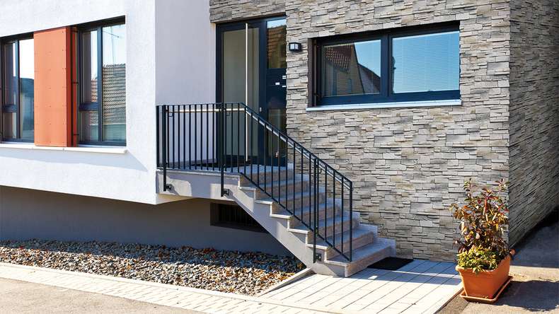 planeo StoneWall Solid Latte de pierre - Granit