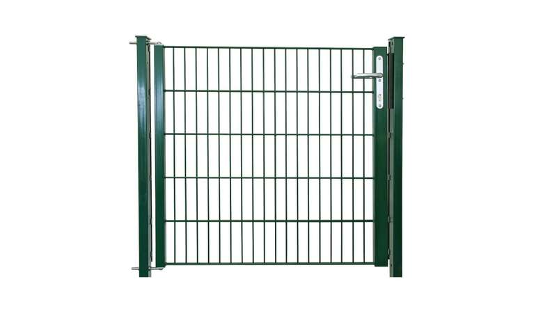 Porte universelle léger 1 feuille vert mousse H 2000 x L 1090 mm poteaux de porte inclus