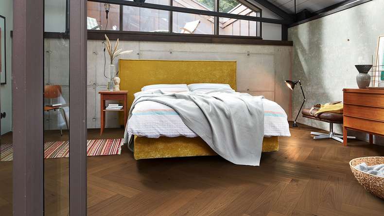 planeo Sol en bois - Noble Wood Noyer Herringbone Notodden | Made in Germany (EDP-4298)
