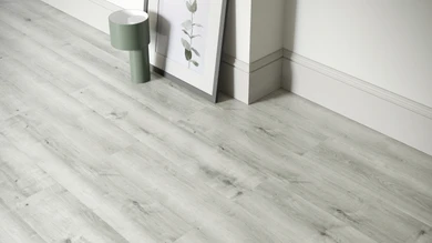 planeo rigide Sol PVC clipsable - SolutionX 2in1 Chêne gris clair | Isolation phonique intégrée (ECF-0076)