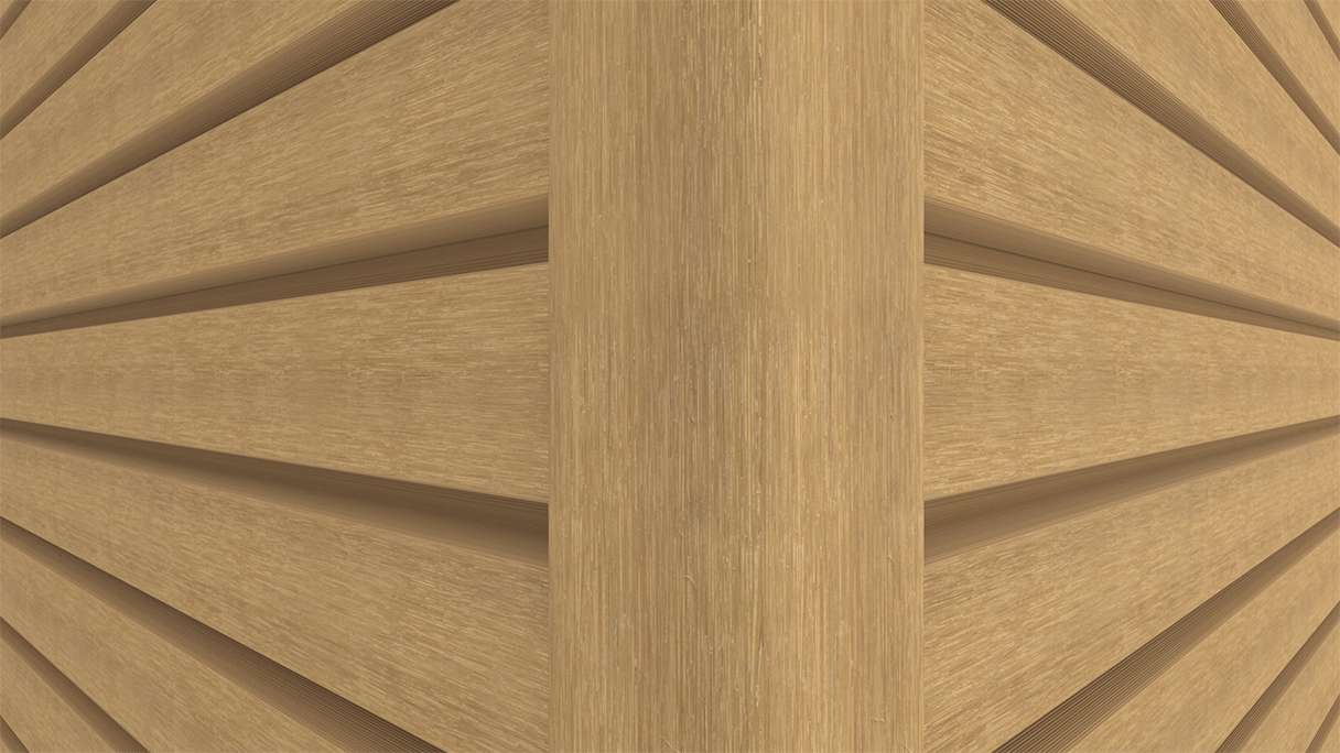 planeo LINEA Wide - Bardage de façade en WPC CoEx, couleur sable, 2900 x 181 mm