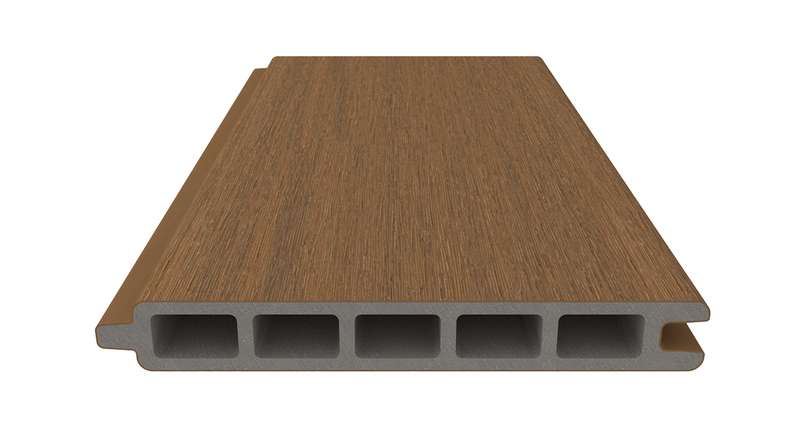 planeo INFINITY - Clôture à emboîter WPC CoEx Burma Teck 176 x 183 cm